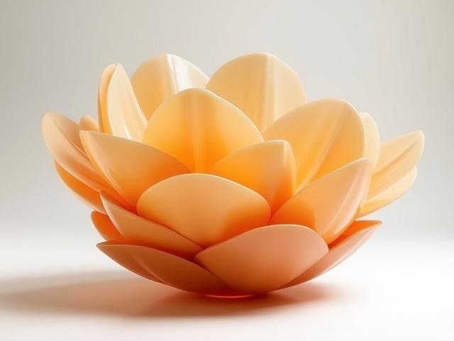 Desert Bloom Series glass sculpture with warm desert tones, greyed out for 'Sold Out'.